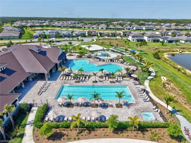 Aerial perspective of Amenities.