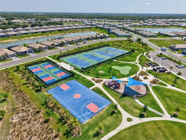 Aerial perspective of Amenities.
