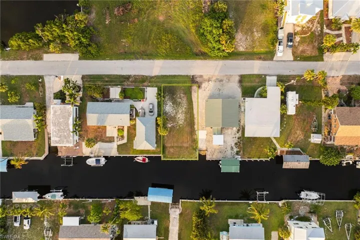 Aerial view of residential area