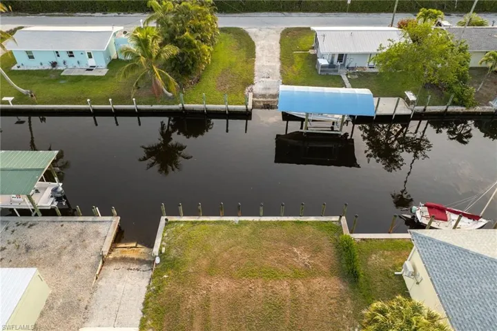 Drone / aerial view of a large body of water