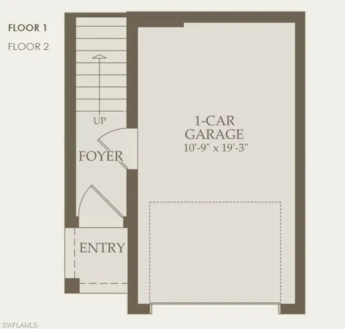 1st floor - Entry and garage
