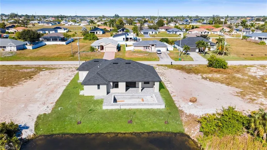 Aerial view of residential area