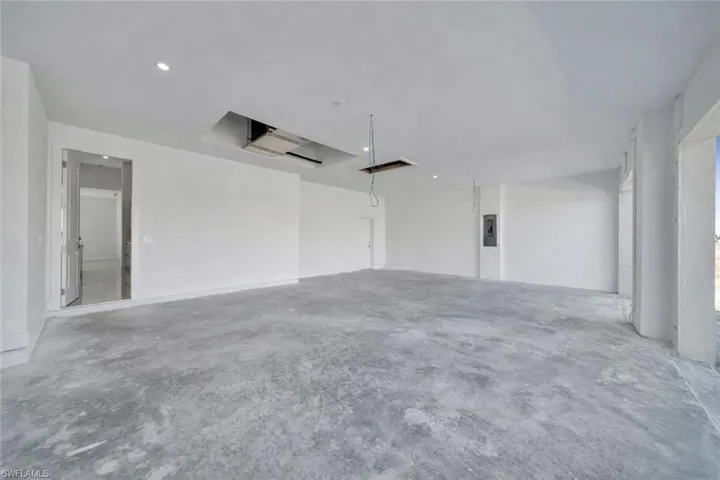 Garage with electric panel