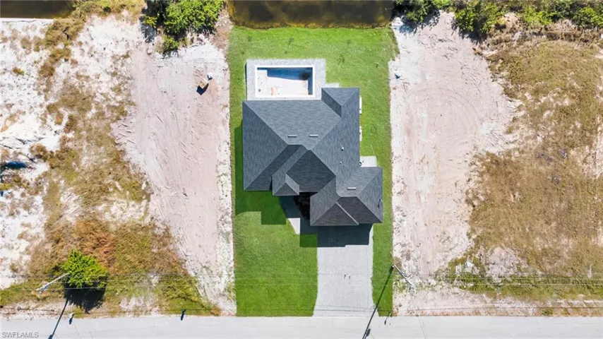 View from above of property