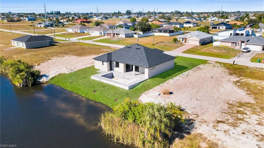 Aerial view of residential area