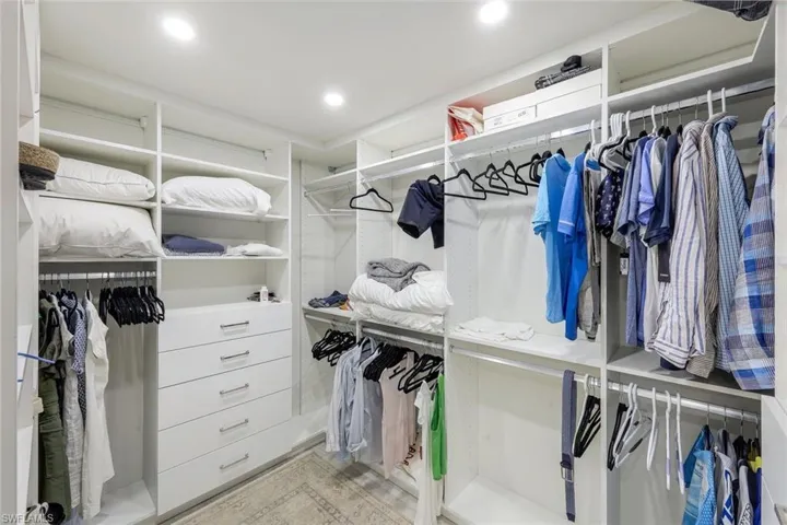 View of walk in closet