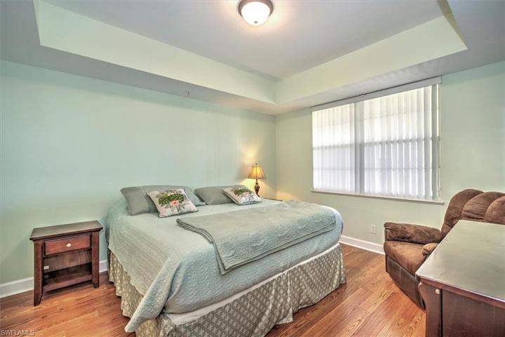 Master bedroom includes lighted ceiling fan & volume ceiling!