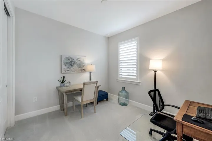 First Floor Bedroom or office adjacent to full bathroom with walk in shower