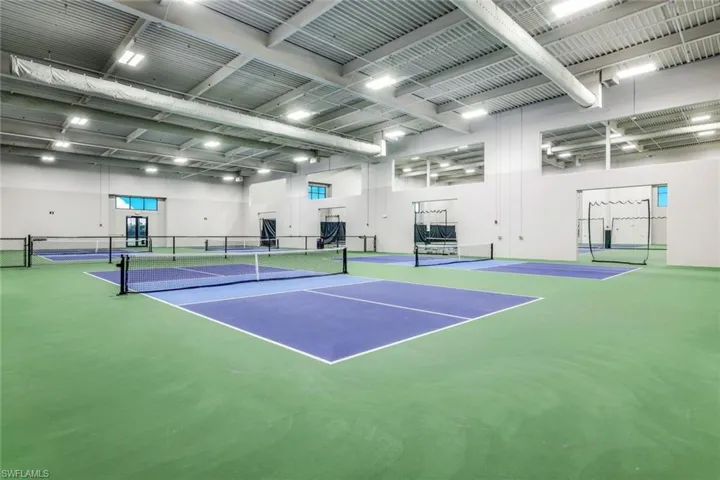 View of tennis court