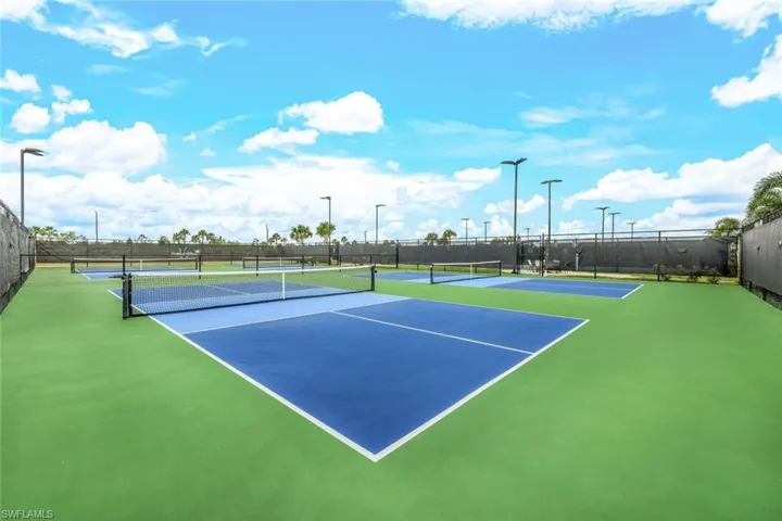 View of tennis court