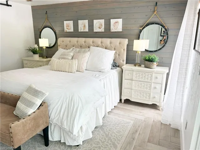 Shiplap feature wall