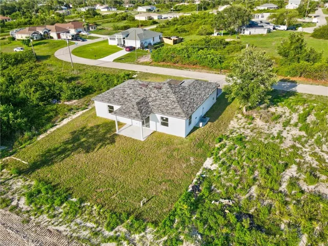 Aerial view of residential area