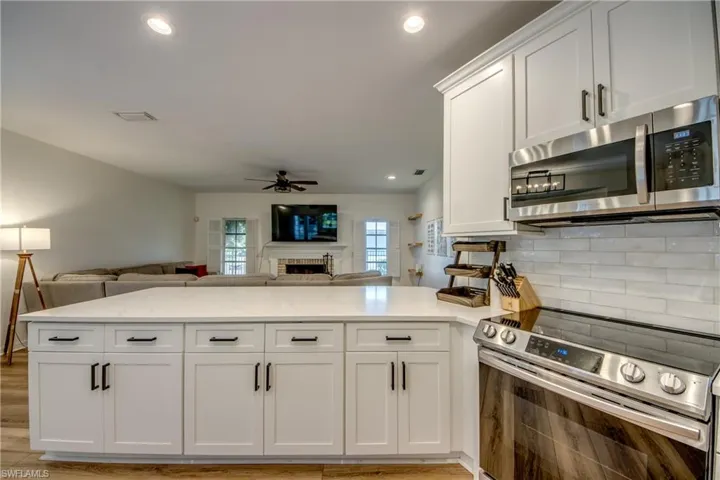 Kitchen overlooking the Family Room