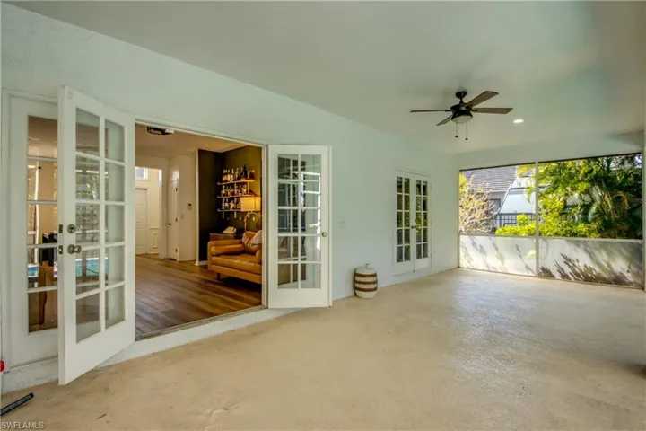 French doors to the formal living room