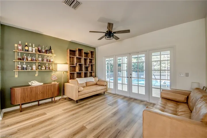 Formal Living Room with access to the pool