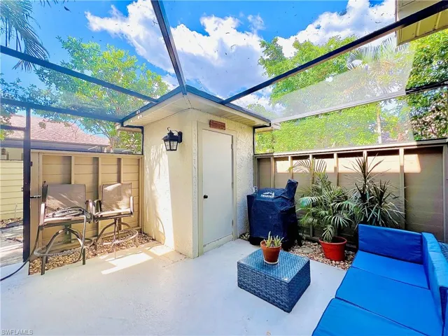 Storage building inside the lanai
