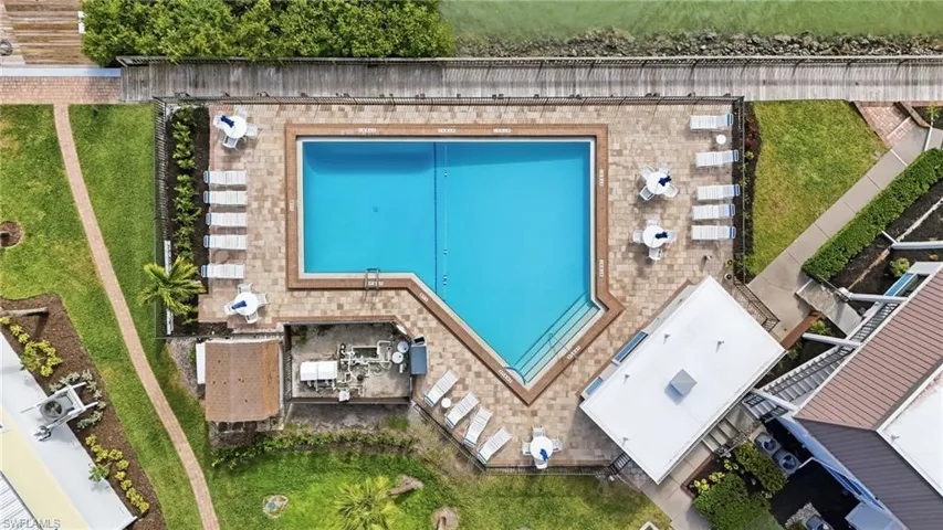 Bird's eye view of a pool