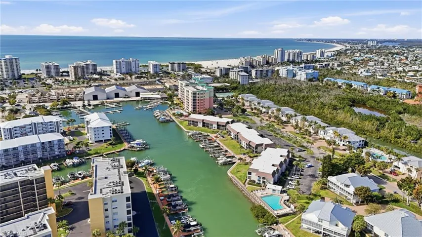 View of urban area with a large body of water