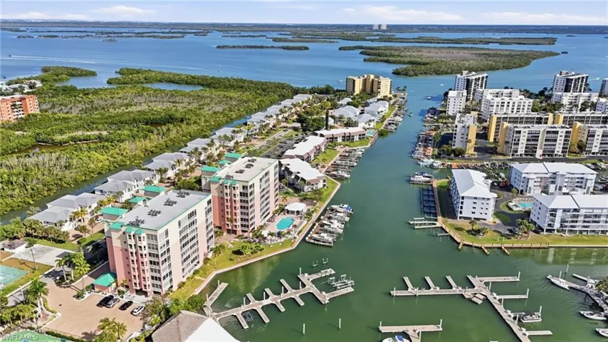 View of urban area featuring a large body of water