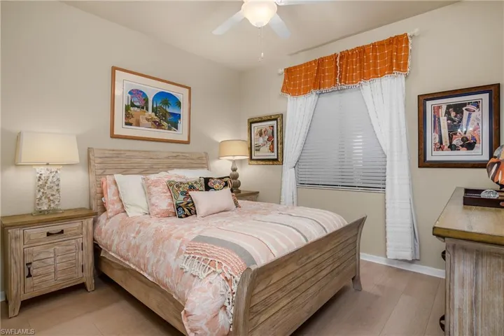 Bedroom with upgraded LVP flooring