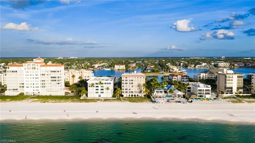 Drone / aerial view of extended coastline