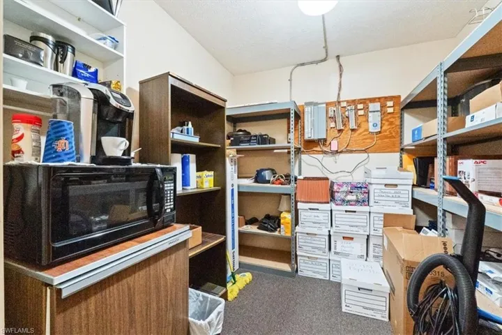 Storage room with electric panel