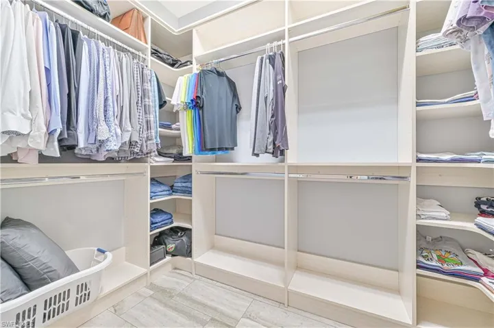 View of walk in closet