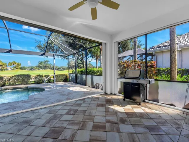 Large Covered Area On Pool Lanai