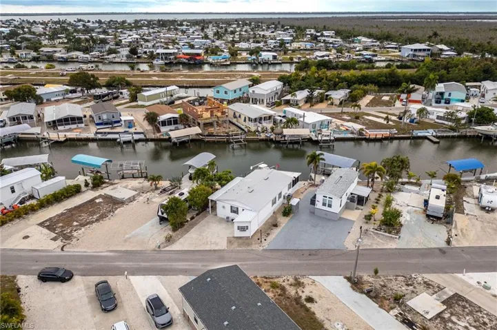 Aerial view of residential area