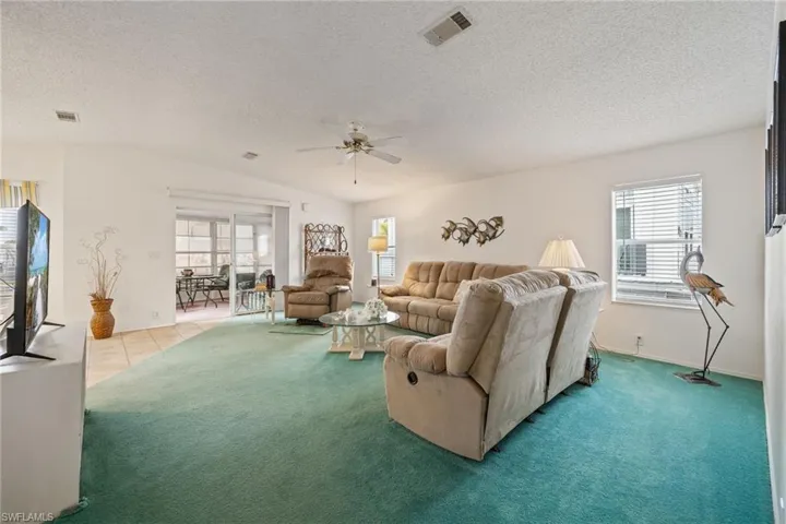 Living room with a view to the Florida room