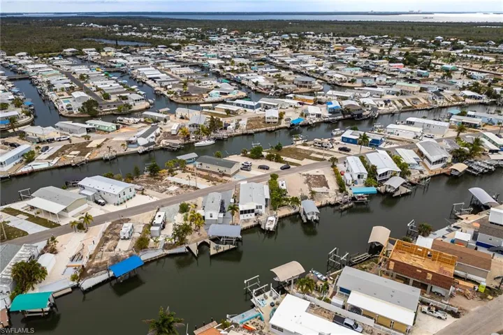 Aerial view of residential area