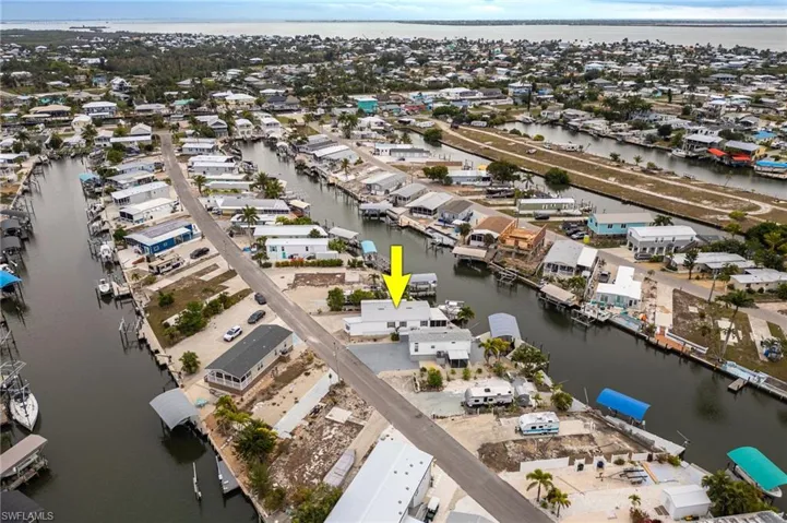 Aerial view of canal system