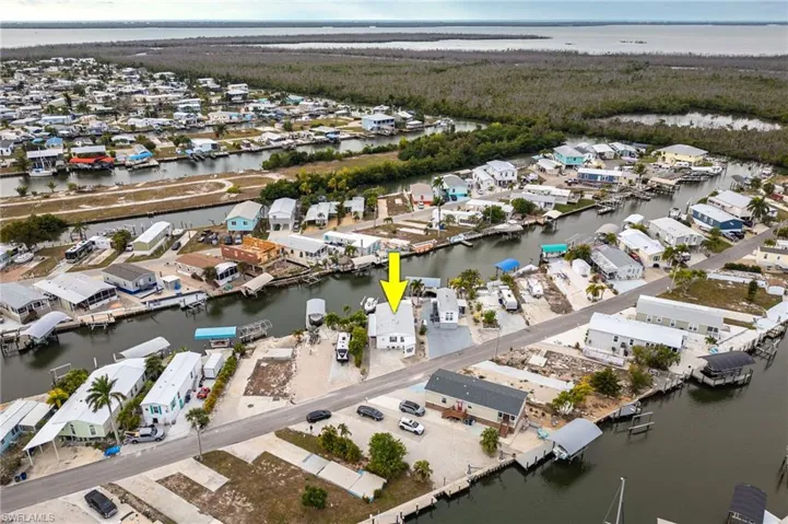Bird's eye view of quick boating access
