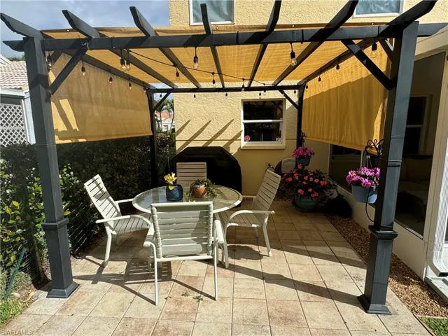 Gazebo in backyard