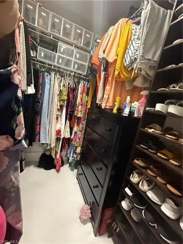 View of walk in closet