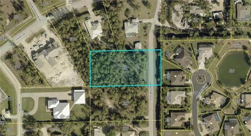 Map of property location with property parcel outlined