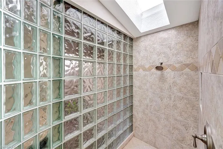 Private Shower Room, Step In No Door Needed, Skylight for Natural Lighting
