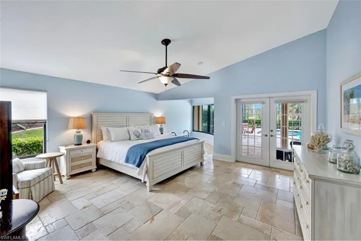Wonderful First Floor, Owner Suite, Shown Virtually Staged with King Bedroom Set