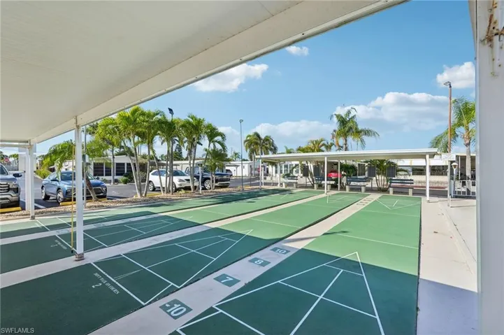 View of community with shuffleboard