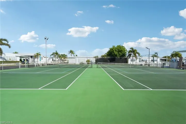 View of tennis court