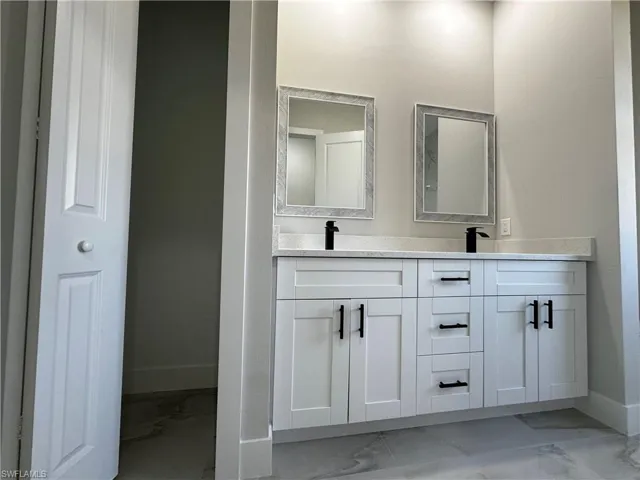 Bathroom featuring vanity