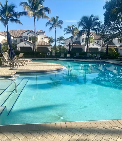 Montreux pool is across the street.  The unit is between the 2 palm trees on the left. CONVENIENT!