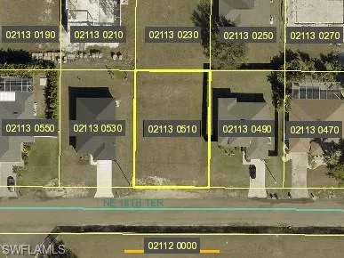 Aerial map of property and surrounding area