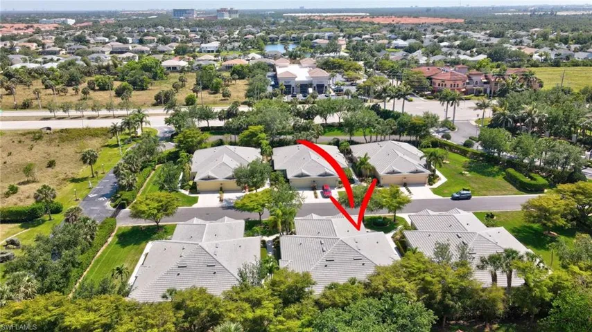 Drone / aerial view with a residential view