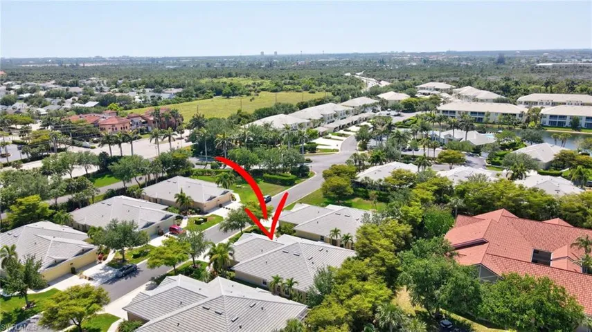 Aerial view with a residential view