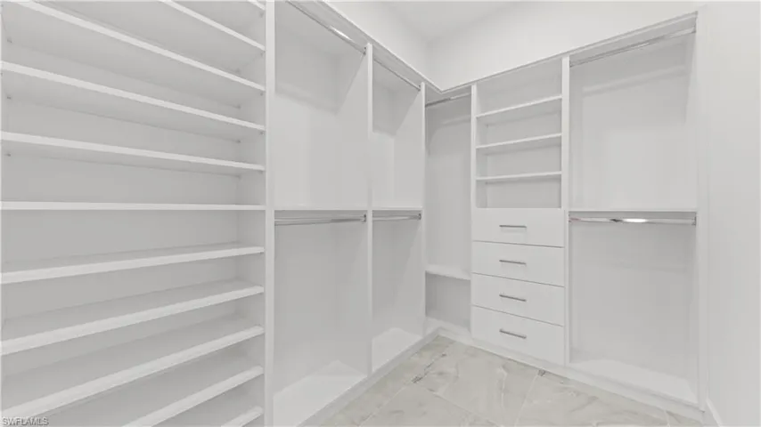 View of walk in closet