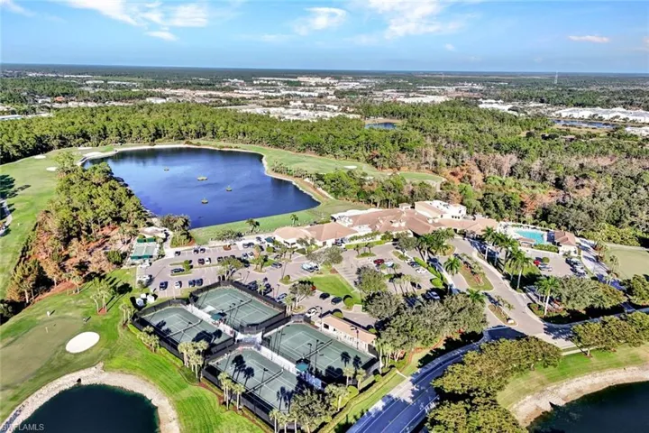 Aerial View of Tennis Courts