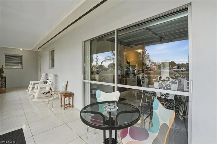 Balcony with outdoor dining space