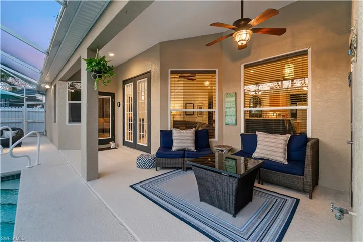 Spacious pool deck (refinished in 2025) with coveted Western exposure for prime sun!