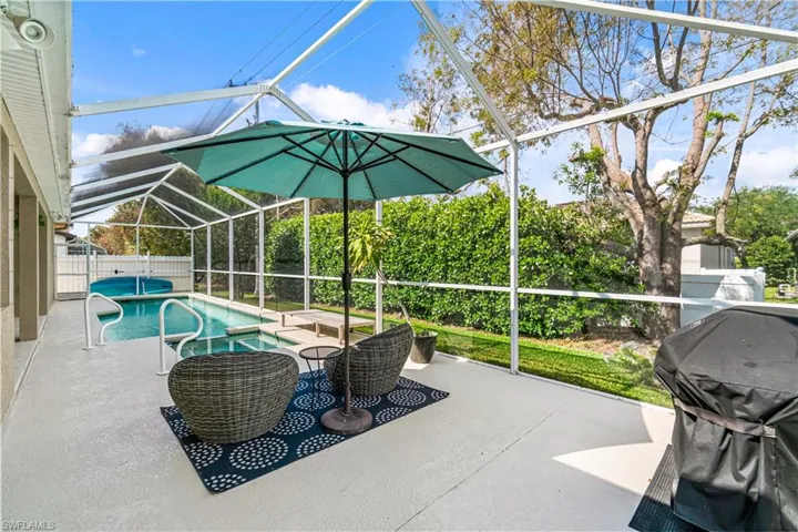 Spacious pool deck (refinished in 2025) with coveted Western exposure for prime sun!